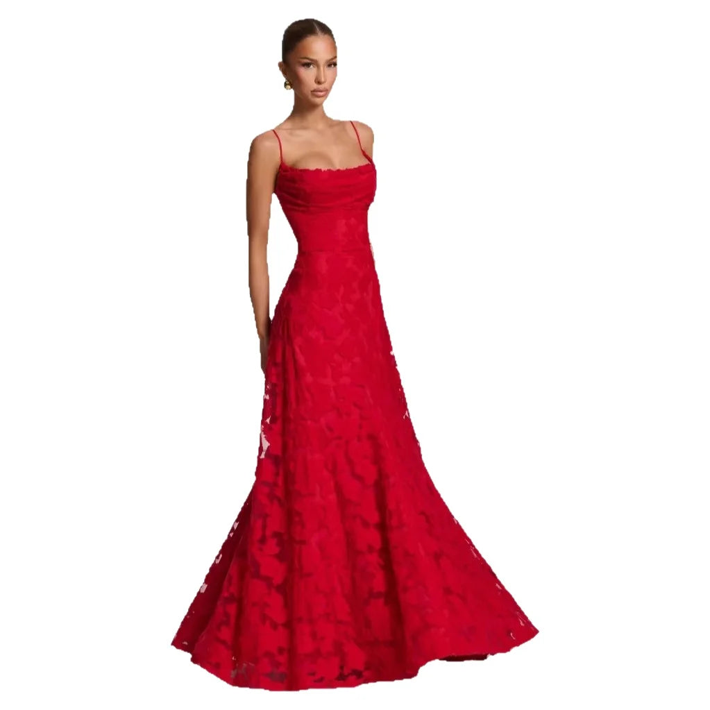 Vestido Maxi Rojo & Rosa Valentina