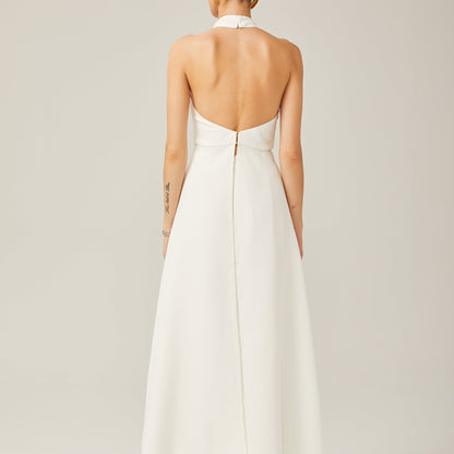 Vestido largo con espalda abierta - Mía