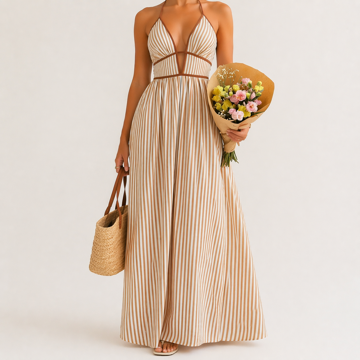 Vestido Alba halter de verano