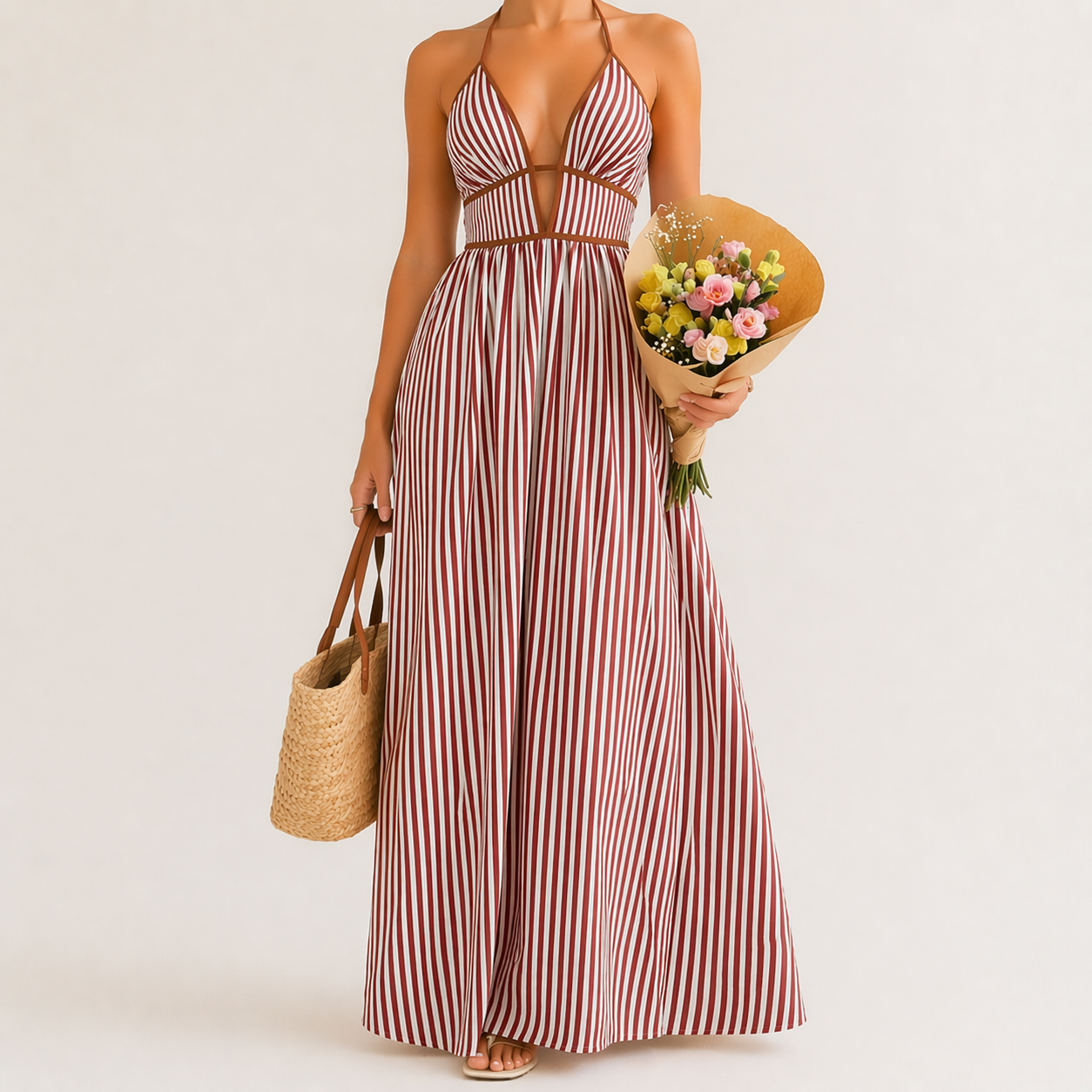 Vestido Alba halter de verano