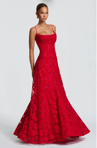 Vestido Maxi Rojo & Rosa Valentina