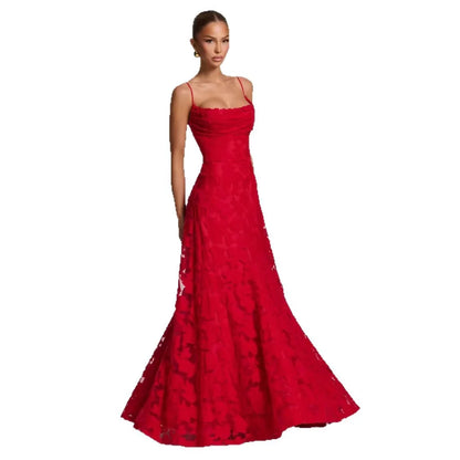 Vestido Maxi Rojo & Rosa Valentina