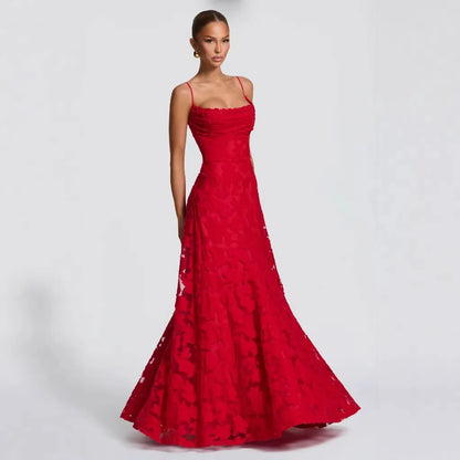 Vestido Maxi Rojo & Rosa Valentina