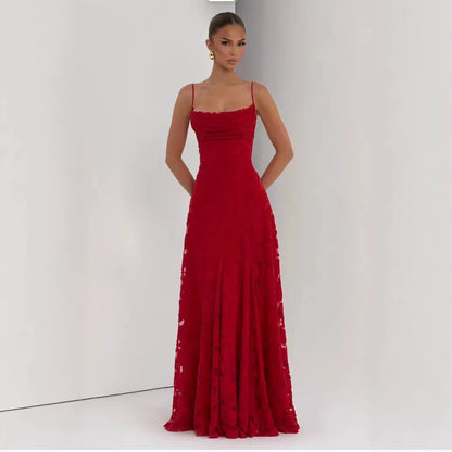Vestido Maxi Rojo & Rosa Valentina