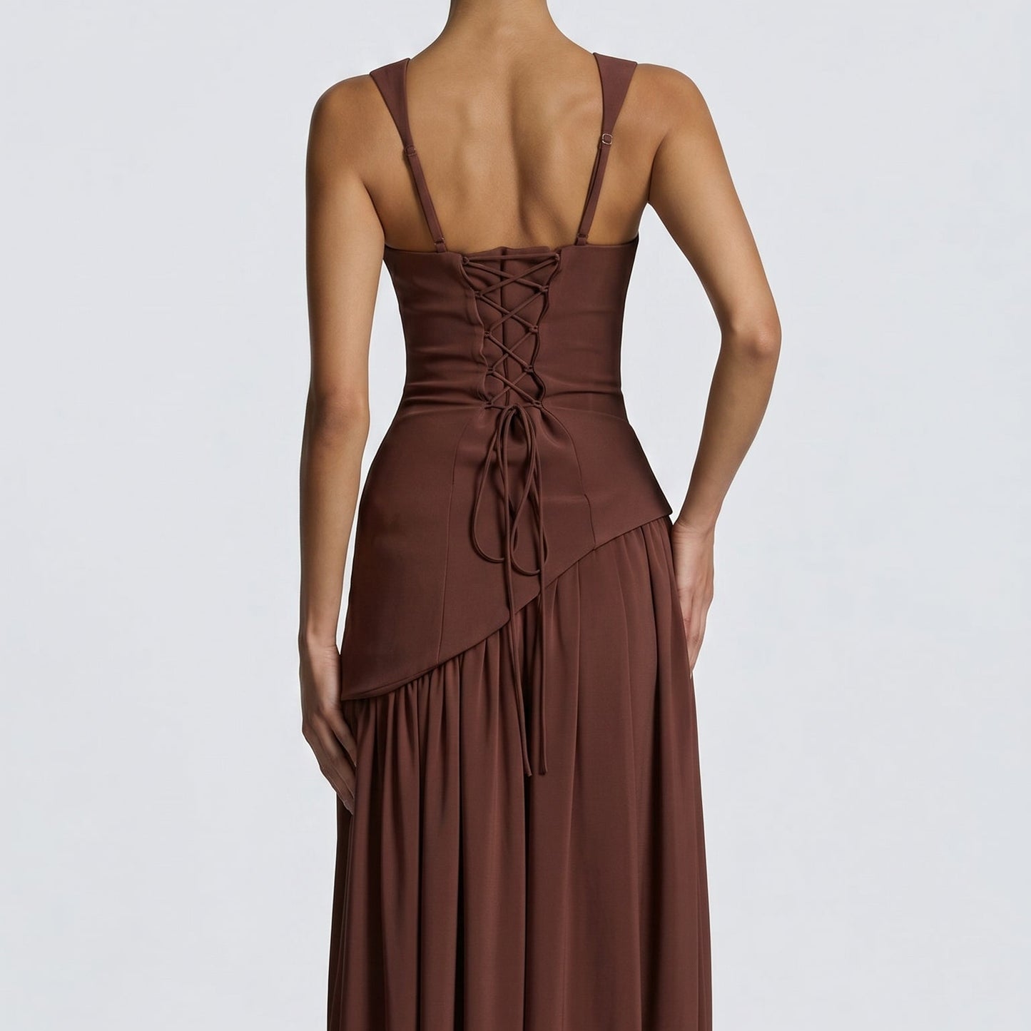 Vestido Maxi Valeria – Elegancia Esculpida