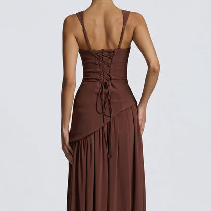 Vestido Maxi Valeria – Elegancia Esculpida