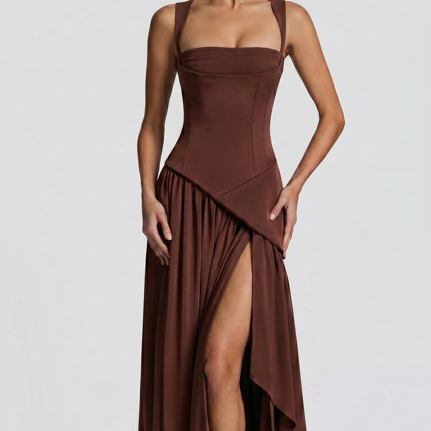 Vestido Maxi Valeria – Elegancia Esculpida
