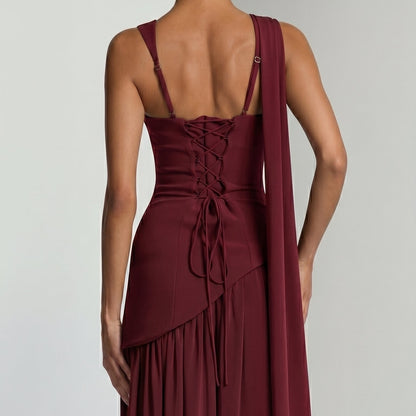 Vestido Maxi Valeria – Elegancia Esculpida