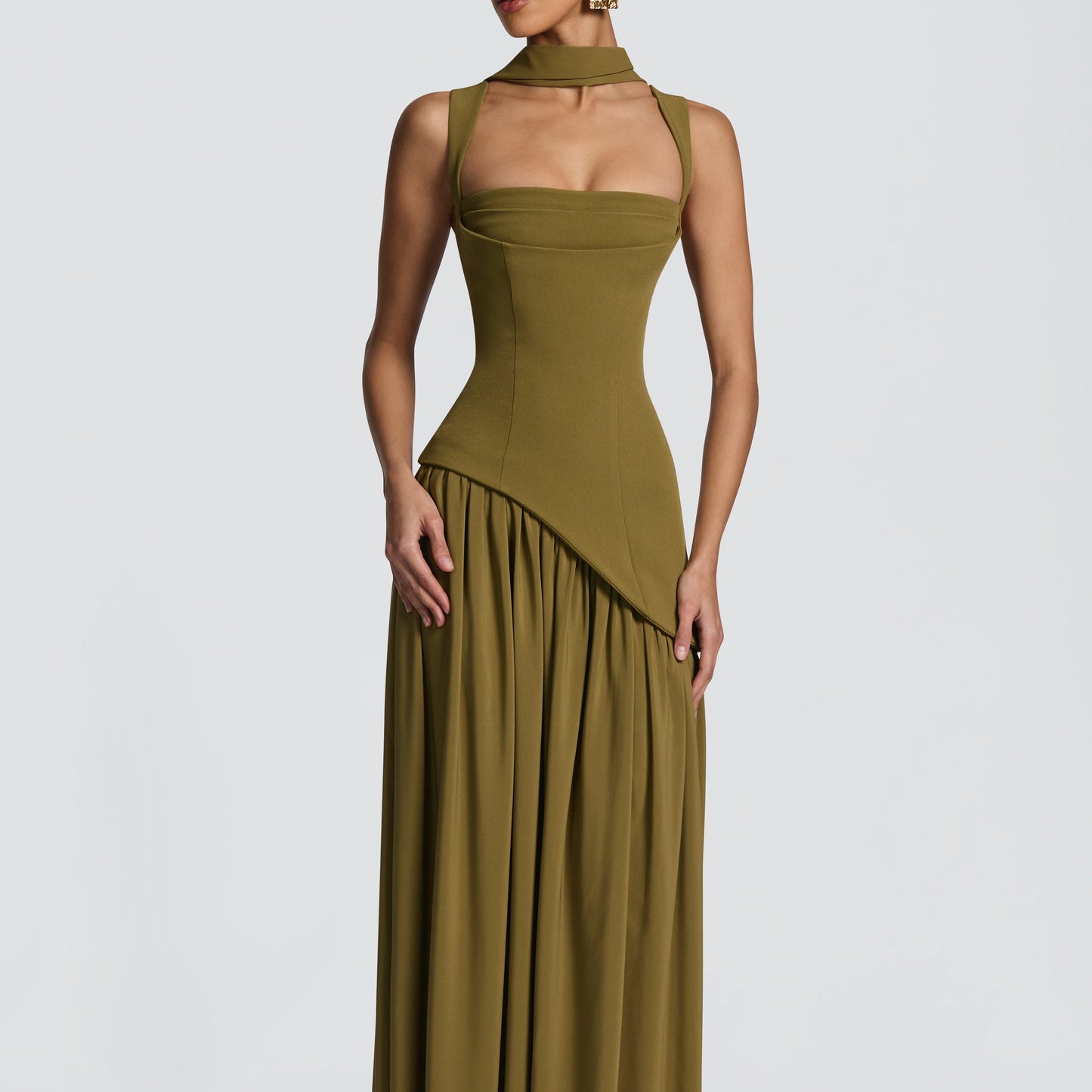 Vestido Maxi Valeria – Elegancia Esculpida