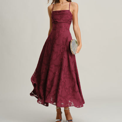 Vestido Maxi Burdeos Claudia